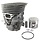 Cilinderset Ø 47 mm voor Husqvarna 455E, 455 Rancher, Jonsered CS2255 55cc Hobby Kettingzaag, Motorzaag, Cylinder Compleet met Zuiger, Zuigerveer, Pistonpen, Borgclips, Partner, Kettingzagen, Motorzagen onderdeel