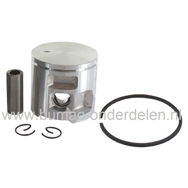 Zuigerset Ø 47 mm voor Husqvarna 455E, 455 Rancher, Jonsered CS2255 55cc Hobby Kettingzaag, Motorzaag, Zuiger Compleet met Zuigerveer, Pistonpen, Borgclips, Partner, Kettingzagen, Motorzagen