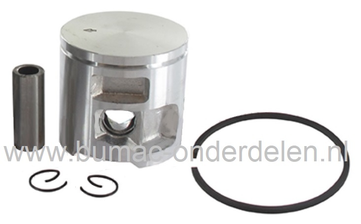 Zuigerset Ø 47 mm voor Husqvarna 455E, 455 Rancher, Jonsered CS2255 55cc Hobby Kettingzaag, Motorzaag, Zuiger Compleet met Zuigerveer, Pistonpen, Borgclips, Partner, Kettingzagen, Motorzagen