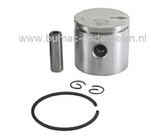 Zuigerset Ø 35 mm voor Husqvarna 124C, 124L, 125C, 125E, 125L, 125LD, 125LDX, 125R, 125RJ, Jonsered BC2126, CC2126, GC2126C, GT2126 Bosmaaiers, Bermmaaiers, Trimmers, Zuiger Compleet met Zuigerveer, Pistonpen, Borgclips, Partner, BC-2126, CC-2126