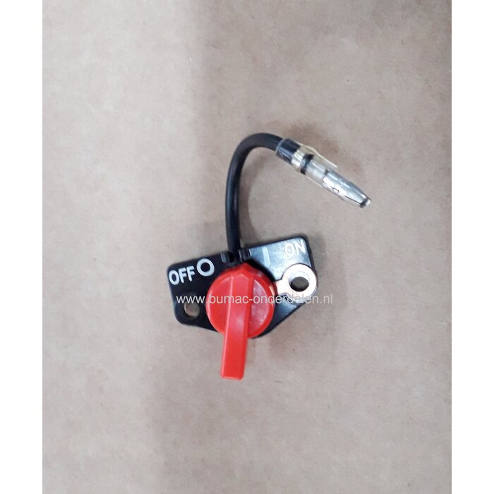Aan - Uit Schakelaar voor Robin EC10, EY08, EY15, EY20, EY28, EX17, EX21, E415, E420 Grasmaaier, Benzinemaaier, Aggregaat, Generator, Trilplaat, Houtversnipperaar, Tuinfrees, Waterpomp Aan-Uit On Off schakelaar
