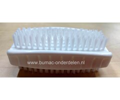 Kunststof Nagelborstel tweezijdig met Fiber vezel, tweezijdig te gebruiken Smalle kant hard schurend Brede kant middelhard