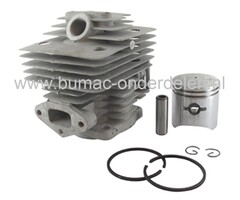Cilinderset Ø 36 mm voor Husqvarna 236R en 532RBS Bosmaaier, Bermmaaier, Motorzeis, Cylinder Compleet met Zuiger, Zuigerveren, Pistonpen, Borgclips voor Electrolux Trimmer 236-R, 532-RBS