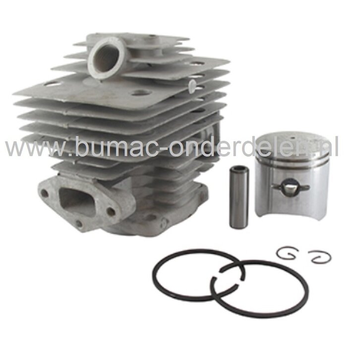Cilinderset Ø 36 mm voor Husqvarna 236R en 532RBS Bosmaaier, Bermmaaier, Motorzeis, Cylinder Compleet met Zuiger, Zuigerveren, Pistonpen, Borgclips voor Electrolux Trimmer 236-R, 532-RBS