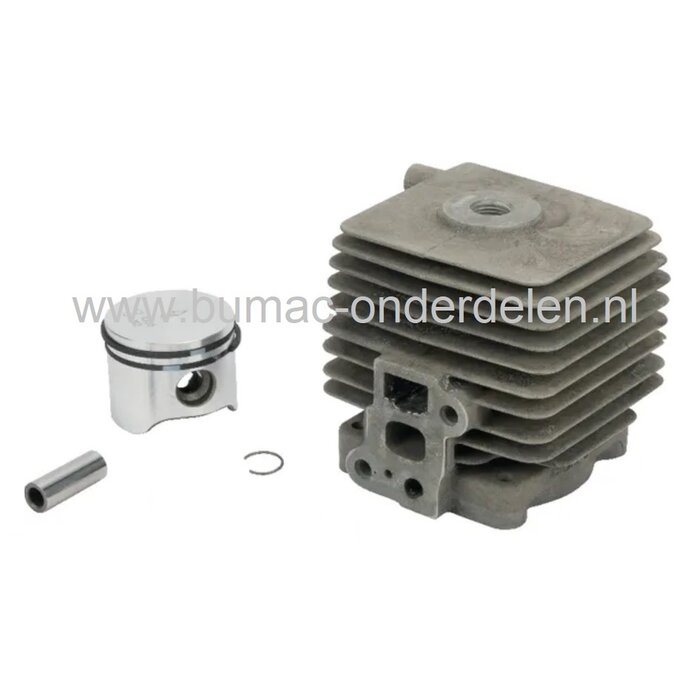 Cilinderset Ø 34 mm voor Stihl HS81 en HS86 Heggenschaar, STIHL Cylinder Compleet met Zuiger, Zuigerveren, Pistonpen, Borgclips voor HS-81, HS-86 Benzineheggenschaar, Snoeischaar