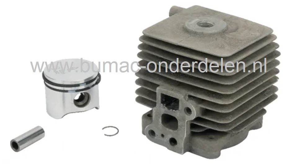 Cilinderset Ø 34 mm voor Stihl HS81 en HS86 Heggenschaar, STIHL Cylinder Compleet met Zuiger, Zuigerveren, Pistonpen, Borgclips voor HS-81, HS-86 Benzineheggenschaar, Snoeischaar