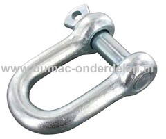 D-sluiting  3/8, 10x40x20, verzinkt, met borgbout. D-sluitingen worden veel gebruikt om een sterke verbinding te leggen. De D-sluiting biedt minder bewegingsruimte dan de H-sluiting. Sluiting rechte vorm