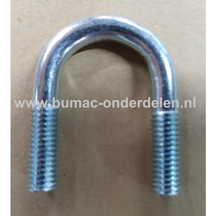 Stalen Halfronde U-beugel M8 Op de uiteinden voorzien van schroefdraad U-beugel met schroefdraad, Rondstaalbeugel voor een flexibele bevestiging van pijpleidingen Draadklemmen worden veelal gebruikt bij ondersteuning van buizen