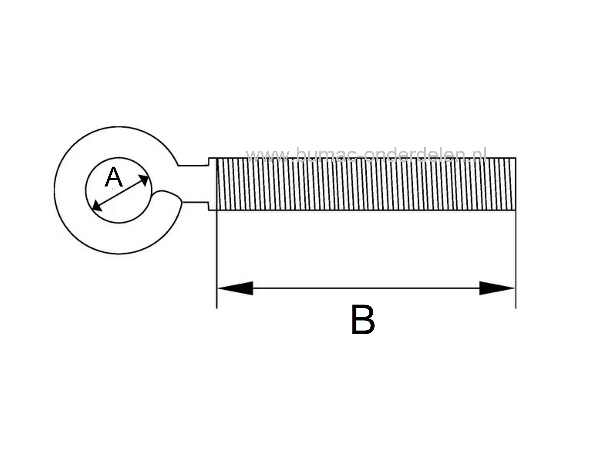 Schroefoog verzinkt M10x80 Schroefogen worden o.a. gebruikt op grasmaaier (startkoord), kabels, staalkabels, kettingen, spanners ophangen, voor het afhangen van bijvoorbeeld verlaagde plafonds of het ophangen van lampen Oogbouten zijn ronde ringen met aan