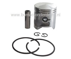 Zuigerset Ø 40,5 mm voor Husqvarna, Jonsered, Partner, Mc Culloch, Zenoah Bosmaaiers, Bermmaaiers, Grondboor, IJsboor, Husqvarna 243R, 243RJ, 543RBK, 543RBS, 543RBX, 543RS, 543AE15, McCulloch B40B, B40BT, B40P, Zenoah BCZ400L, Electrolux Zuiger Compleet m
