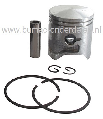 Zuigerset Ø 40,5 mm voor Husqvarna, Jonsered, Partner, Mc Culloch, Zenoah Bosmaaiers, Bermmaaiers, Grondboor, IJsboor, Husqvarna 243R, 243RJ, 543RBK, 543RBS, 543RBX, 543RS, 543AE15, McCulloch B40B, B40BT, B40P, Zenoah BCZ400L, Electrolux Zuiger Compleet m