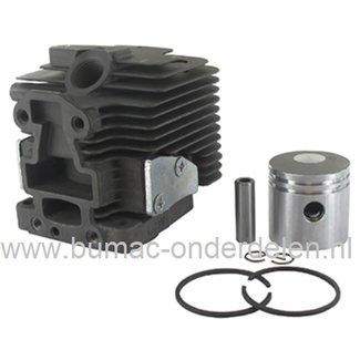 Cilinderset Ø 31,9 mm voor Kawasaki TJ23V Heggenschaar, Benzine Snoeischaar, Haagschaar, KAWASAKI Cylinder Compleet met Zuiger, Zuigerveren, Pistonpen en Borgclips