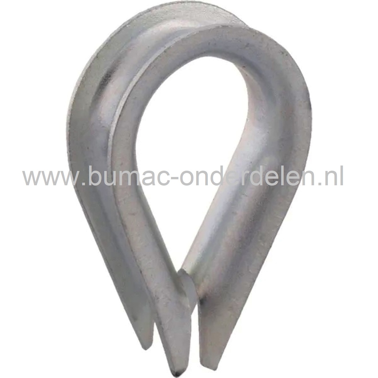 Staaldraadkous 8mm verzinkt Voorgevormde lus voor staaldraadkabel, Voor de versteviging van ogen op staaldraad, druppelvorm, gegalvaniseerd. Staaldraadkous voor het versterken van een staaldraad lus. De draadkous zorgt ervoor dat de krachten op de staalka