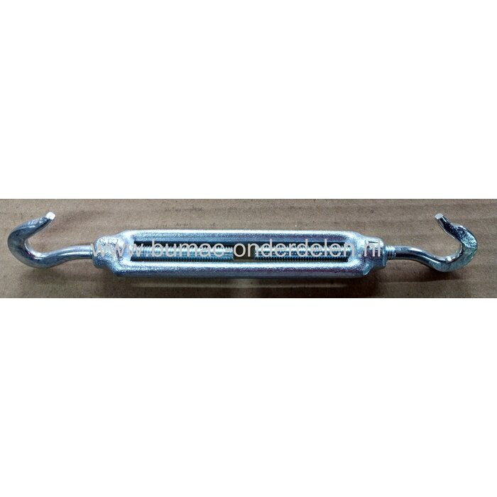 Spanschroef M6 - verzinkt-haak/haak- kan een ketting of kabel op spanning gebracht worden. Voor het opspannen van Constructies , Machines, Magazijnstellingen, Staalkabels, Spanwartel, Spanschroef, Schroefspanner of Draadspanner DIN1480