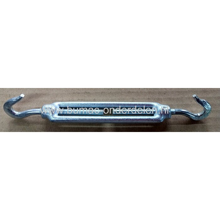Spanschroef M8 - verzinkt-haak/haak- kan een ketting of kabel op spanning gebracht worden. Voor het opspannen van Constructies , Machines, Magazijnstellingen, Staalkabels, Spanwartel, Spanschroef, Schroefspanner of Draadspanner DIN1480