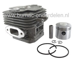 Cilinderset Ø 44 mm voor Kawasaki TJ53E Bosmaaier, Trimmer, KAWASAKI Cylinder Compleet met Zuiger, Zuigerveren, Pistonpen en Borgclips voor TJ-53-E Bermmaaier, Motorzeis