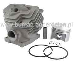 Cilinderset Ø 52 mm voor Stihl MS382 Kettingzaag, STIHL Cylinder Compleet met Zuiger, Zuigerveren, Pistonpen en Borgclips voor MS-382 Motorzaag