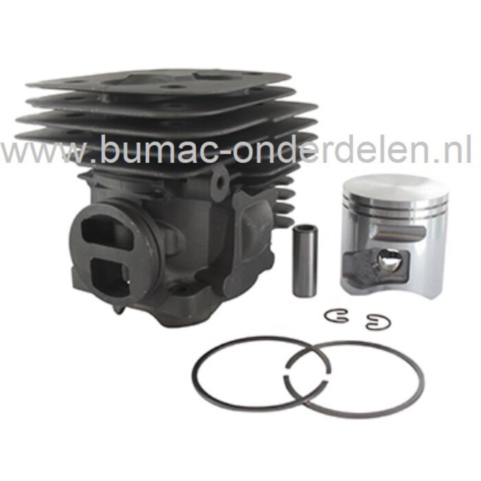 Cilinderset Ø 50 mm voor Husqvarna 372XP X-TORQ, Jonsered CS2172 Kettingzaag, Motorzaag, Cylinder Compleet met Zuiger, Zuigerveren, Pistonpen, Borgclips, Partner, Kettingzagen, Motorzagen, 372XP Xtorq, 372-XP X-Torq, CS-2172