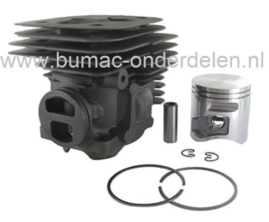 Cilinderset Ø 50 mm voor Husqvarna 372XP X-TORQ, Jonsered CS2172 Kettingzaag, Motorzaag, Cylinder Compleet met Zuiger, Zuigerveren, Pistonpen, Borgclips, Partner, Kettingzagen, Motorzagen, 372XP Xtorq, 372-XP X-Torq, CS-2172