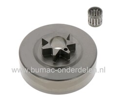 Aandrijftandwiel 3/8" - 7T met Naaldlager voor Stihl 040, 045, 050, 056 Kettingzaag, Motorzaag, Koppelingstrommel, Kettingaandrijftandwiel voor STIHL, Kettingwiel, Transportwiel