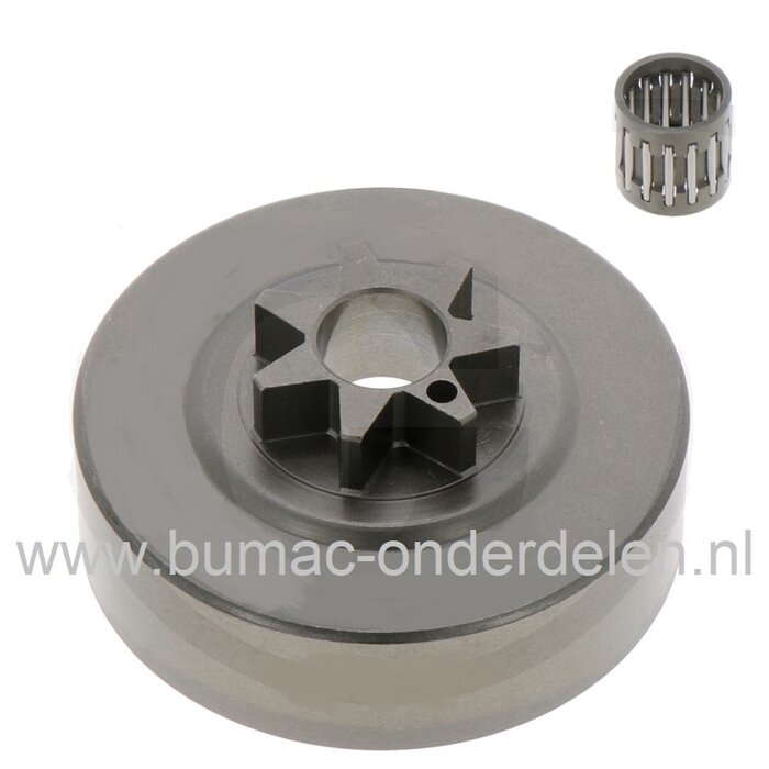 Aandrijftandwiel 3/8" - 7T met Naaldlager voor Stihl 040, 045, 050, 056 Kettingzaag, Motorzaag, Koppelingstrommel, Kettingaandrijftandwiel voor STIHL, Kettingwiel, Transportwiel