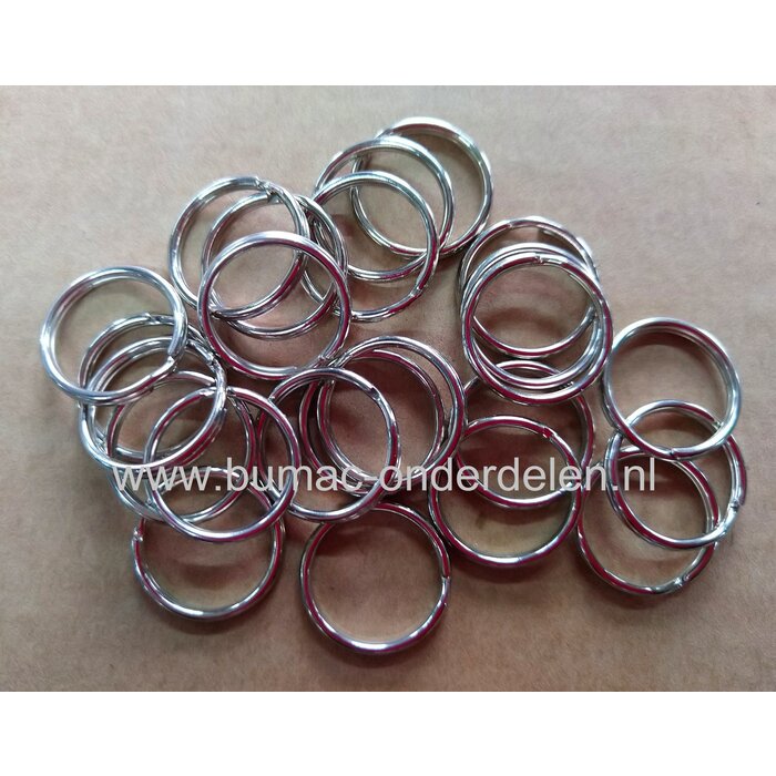 Sleutelring Ø 20 vernikkeld, Sleutelhangerring Ringen voor Sleutelhangers