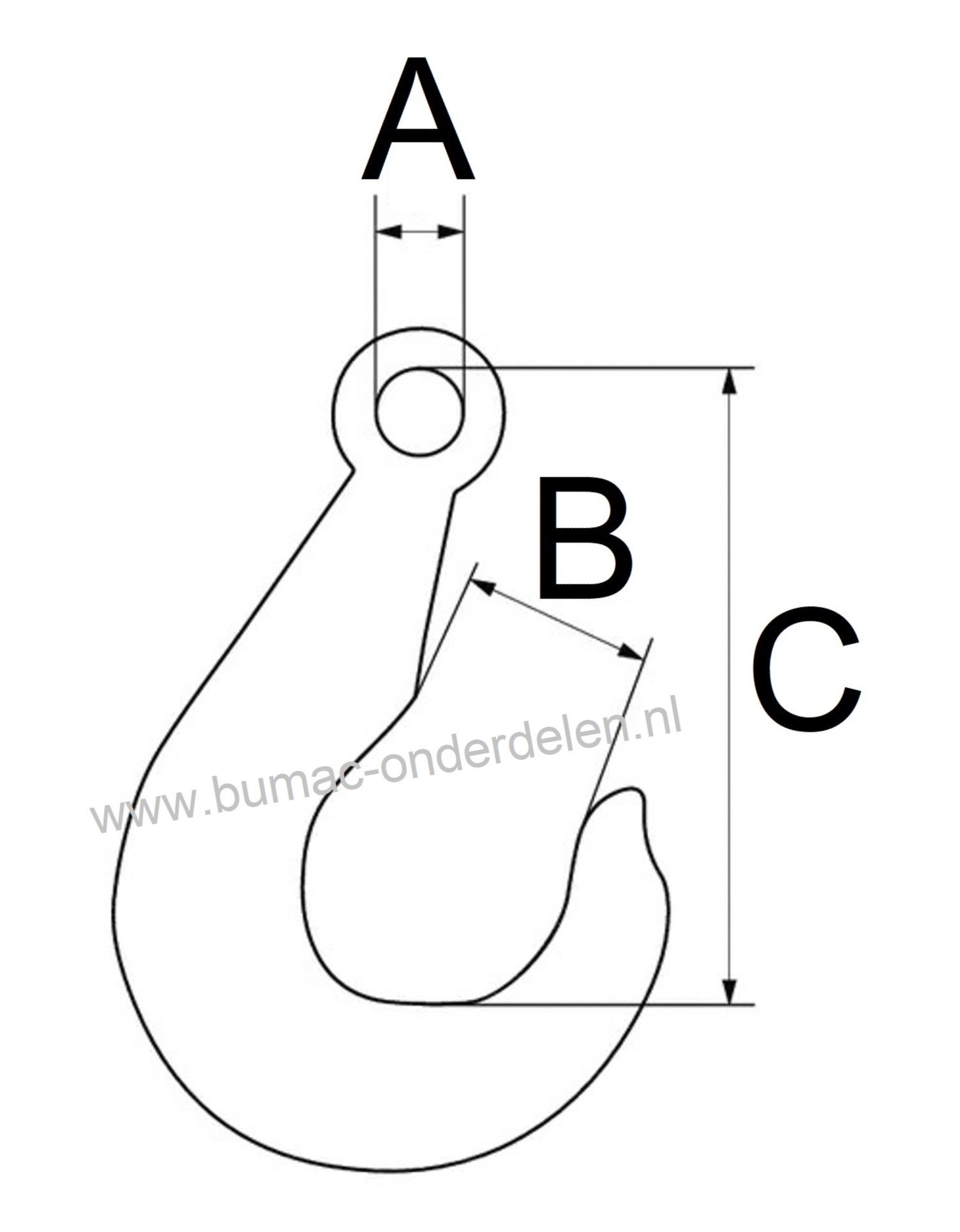 Lasthaak met oog 250KG, verzinkt, gesmeed De werklast geeft aan tot hoeveel gewicht de lasthaak gebruikt kan worden. Daarom is het belangrijk dat u een lasthaak aanschaft die past bij het gewicht dat u wilt vervoeren Toebehoren voor bosbouwkettingen en ka