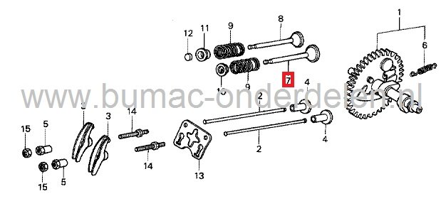 Honda Inlaatklep GX110 en GXV120 Motor met Horizontale of Verticale Krukas op Grasmaaier - Aggregaat - Trilplaat - Generator - Waterpomp - Tuinfrees - Houtversnipperaar enz