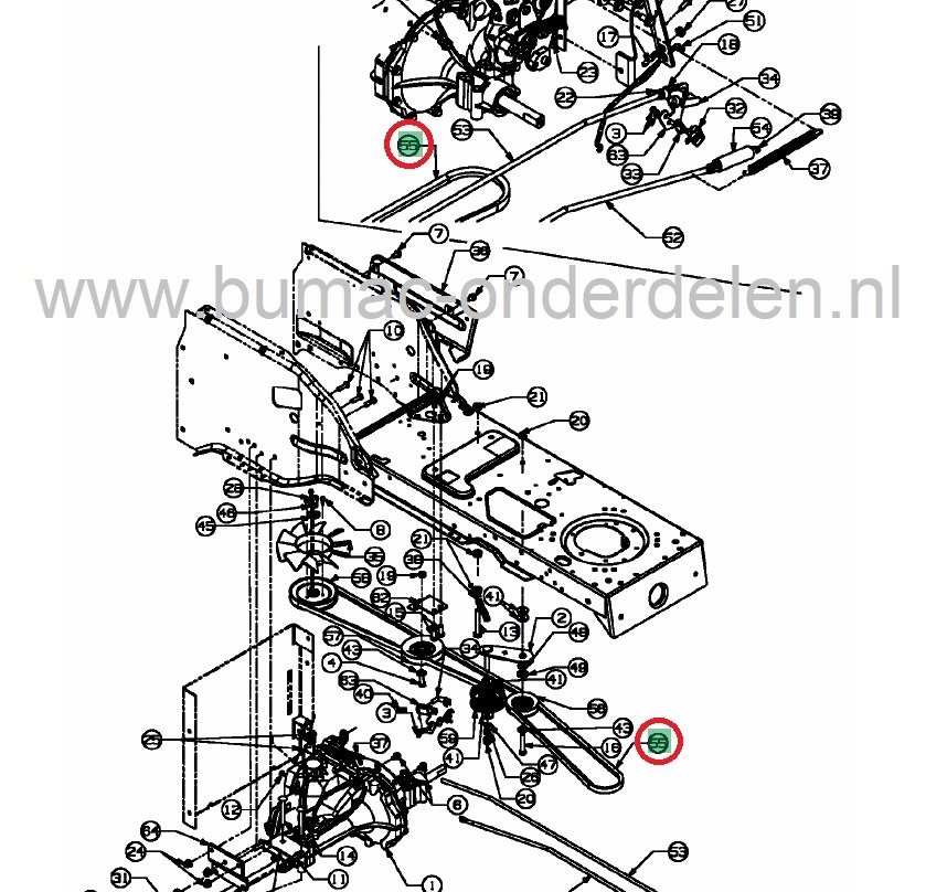 V snaar Rijaandrijving MTD, Cub Cadet, Wolf, Gutbrod, Massey Ferguson, Yardman, Zitmaaiers, Tuintrekkers, Aandrijfriem voor Versnellingsbak, Hydrostaat, Wielen, Riem voor Wielaandrijving, Distributieriem, GLX92RHL, GLX92RHLK, GLX92SHL, GLX107SHL, MF36-20H