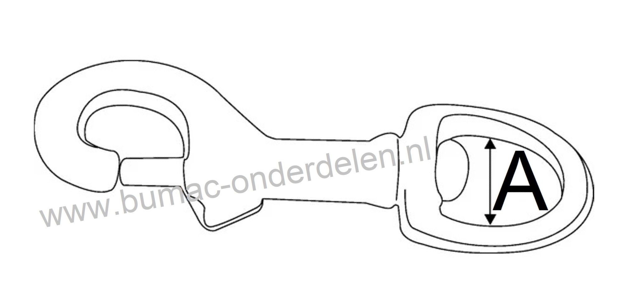 Musketonhaak 5/8, gegalvaniseerd, verzinkt, terugtreksluiting en wartel Musketonhaak is een haak met een schuivend gedeelte die volledig wordt afgesloten.  Hondenscholen, hondenlijnen, halsbanden, textielbedrijven, Musketon