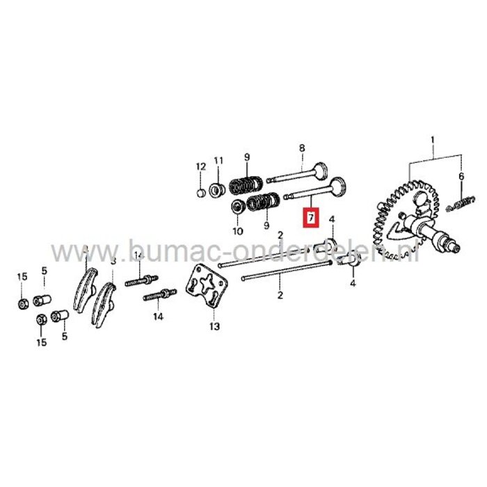 Honda Inlaatklep voor GX140 Motor met Horizontale Krukas op Waterpomp - Trilplaat - Generator - Houtversnipperaar - Tuinfrees - Aggregaat
