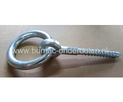 Bevestigingsoog 12x80 mm met Houtdraad Verzinkt, Ringdikte 12mm Schroefoog met Houtdraad Bevestigingsoog houtdraaduitvoering Aanlegring voor Staalkabel, Touw, Ketting