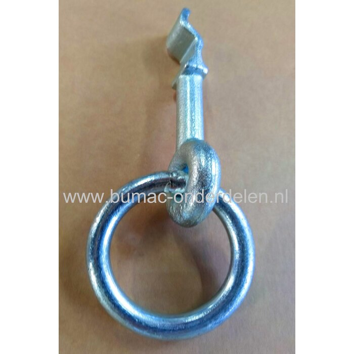 Bevestigingsoog 10x70 mm met Muuranker Verzinkt, Ringdikte 10mm Borgring met Muuranker Bevestigingsoog ankeruitvoering Aanlegring voor Staalkabel, Touw, Ketting