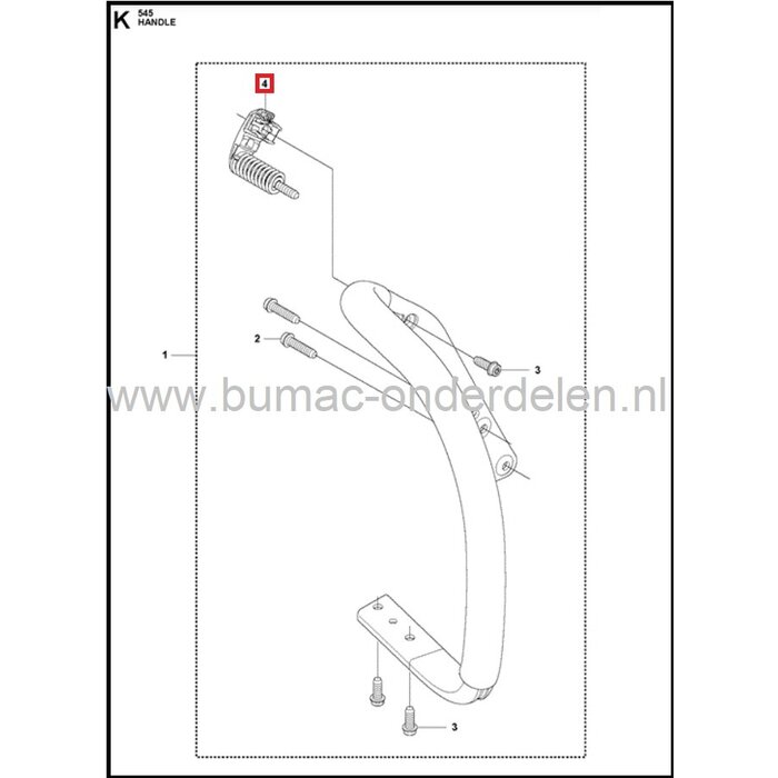 Trillingsdemper voor Husqvarna 545, 550XP, 550XPG Kettingzaag, Dempveer voor Handgreepbeugel Husqvarna, Jonsered, Partner, McCulloch Motorzaag, Veer Trillingsdemper Handvat Kettingzagen 545, 550-XP, 550-XPG, Antivibratieveer, Antivibratie Veer, Demper, El