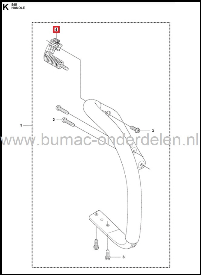 Trillingsdemper voor Husqvarna 545, 550XP, 550XPG Kettingzaag, Dempveer voor Handgreepbeugel Husqvarna, Jonsered, Partner, McCulloch Motorzaag, Veer Trillingsdemper Handvat Kettingzagen 545, 550-XP, 550-XPG, Antivibratieveer, Antivibratie Veer, Demper, El