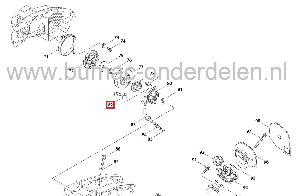 Olieslang Verbinder voor Dolmar PS222TH en Makita DCS230T Kettingzaag, Motorzaag, Verbindingsstuk voor Olieleiding PS-222-TH, DCS-230-T, DOLMAR, MAKITA Kettingzagen, Verbindstuk Slang voor Oliepomp