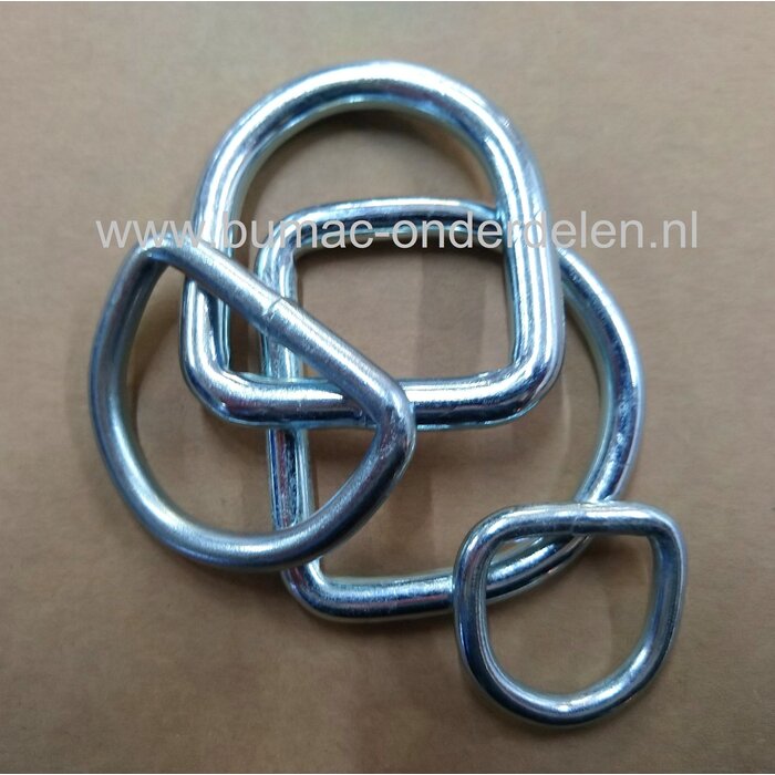 Gelaste D-Ring 6mm Verzinkt Heavy Duty D-ringen  (ook wel halfcirkelvormige ringen) D-ringen kunnen decoratief worden gebruikt, maar ook een echte functie hebben. Deze ring in D-vorm is universeel toepasbaar.   Sjoroog D-haak Heavy Duty D-ringen