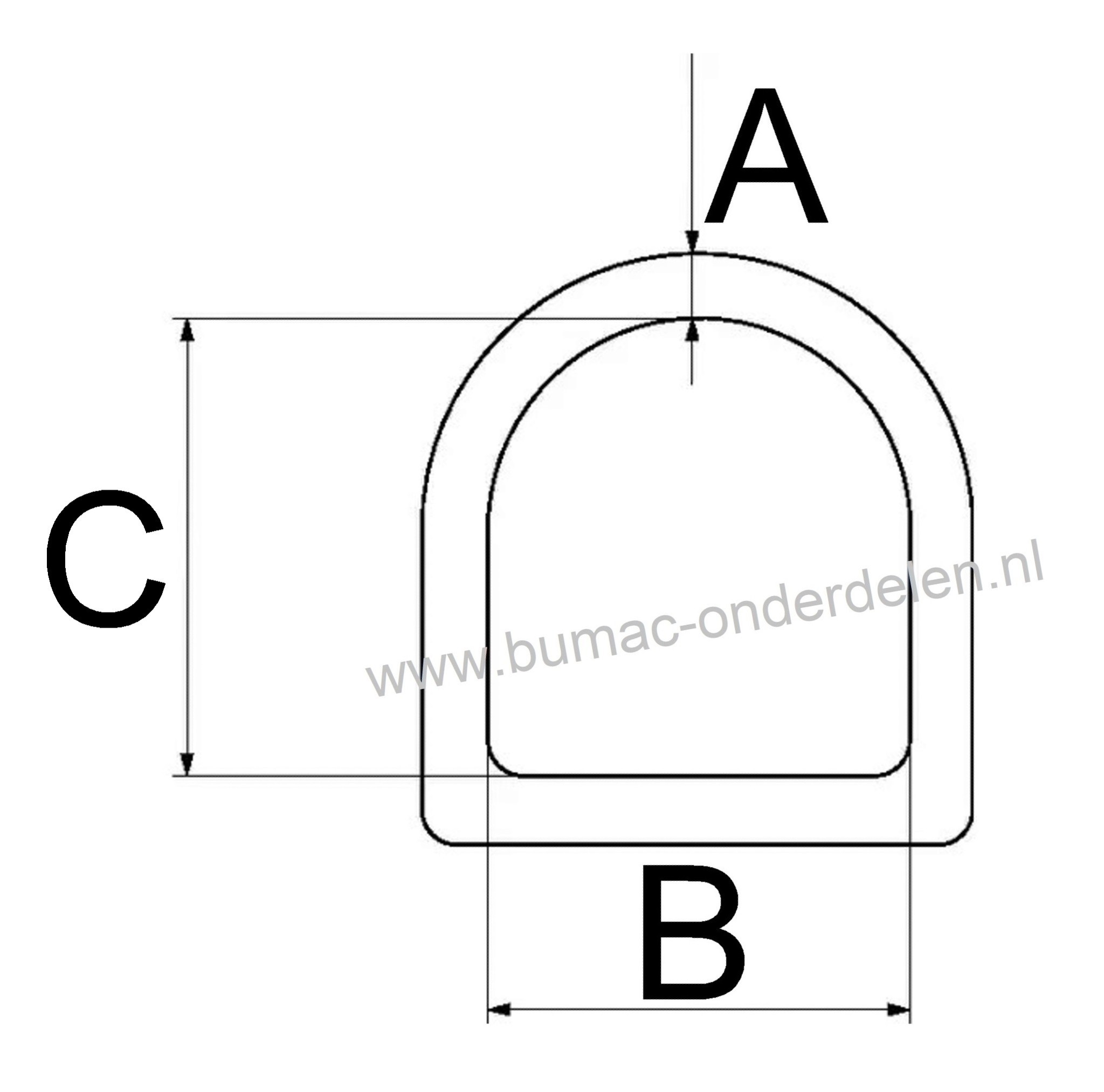 Gelaste D-Ring 6mm Verzinkt Heavy Duty D-ringen  (ook wel halfcirkelvormige ringen) D-ringen kunnen decoratief worden gebruikt, maar ook een echte functie hebben. Deze ring in D-vorm is universeel toepasbaar.   Sjoroog D-haak Heavy Duty D-ringen