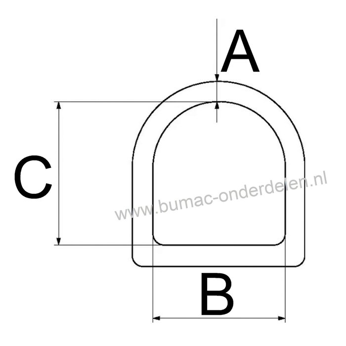 Gelaste D-Ring 8mm Verzinkt Heavy Duty D-ringen  (ook wel halfcirkelvormige ringen) D-ringen kunnen decoratief worden gebruikt, maar ook een echte functie hebben. Deze ring in D-vorm is universeel toepasbaar.   Sjoroog D-haak Heavy Duty D-ringen