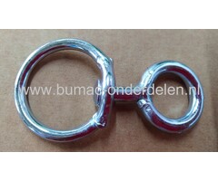 Wervel 6mm staal, verzinkt, 2 ogen gekoppeld door een Wartel, voorzien van een groot oog en een klein oog  Wervel met Draaiwartel. De Wartel-Staartwervel-Schapenwervel stevige Wartel voor een draaiende Verbinding