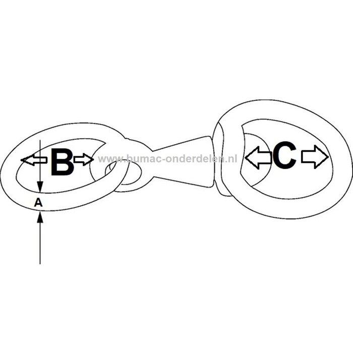Wervel 4mm met ring verzinkt Dierbenodigdheden Stalinrichting Veekettingen  Halsbanden, Veehouderij, Bevestigingsmateriaal, Schalmkettingen, Kabels, Koorden,  Toebehoren voor Kettingen en Staalkabels, Koeien, Halsters en Touwen