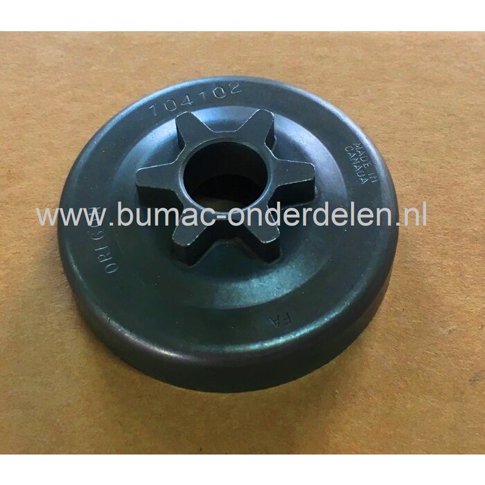 Koppelingstrommel voor Alpina, Ryobi, Kettingzagen - Motorzagen, P34, 360, 370, 390, CSE3840B, Aandrijftrommel,  Aandrijftandwiel P 34, 360, 370, 390, CSE 3840 B