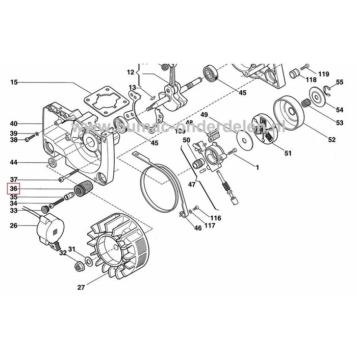 Trillingsdemper voor Stiga - Castelgarden - Mountfield - Alpina, SP400, SP450, SP460, SP510 en SP522 , Motorzaag - Kettingzaag, Ophangrubber