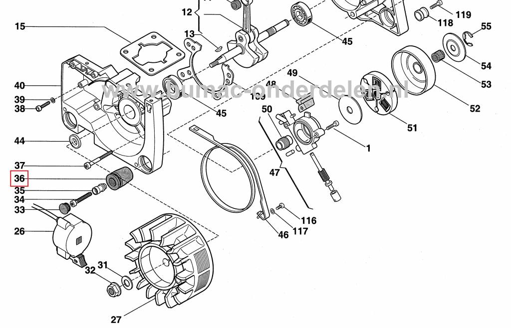 Trillingsdemper voor Stiga - Castelgarden - Mountfield - Alpina, SP400, SP450, SP460, SP510 en SP522 , Motorzaag - Kettingzaag, Ophangrubber