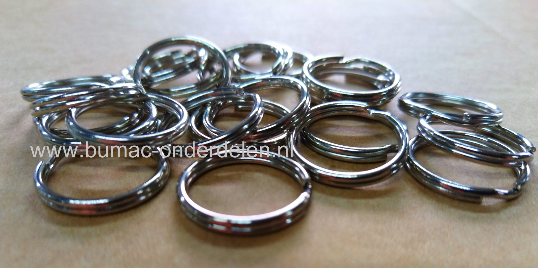 Sleutelring Ø 35 vernikkeld, Sleutelhangerring Ringen voor Sleutelhangers