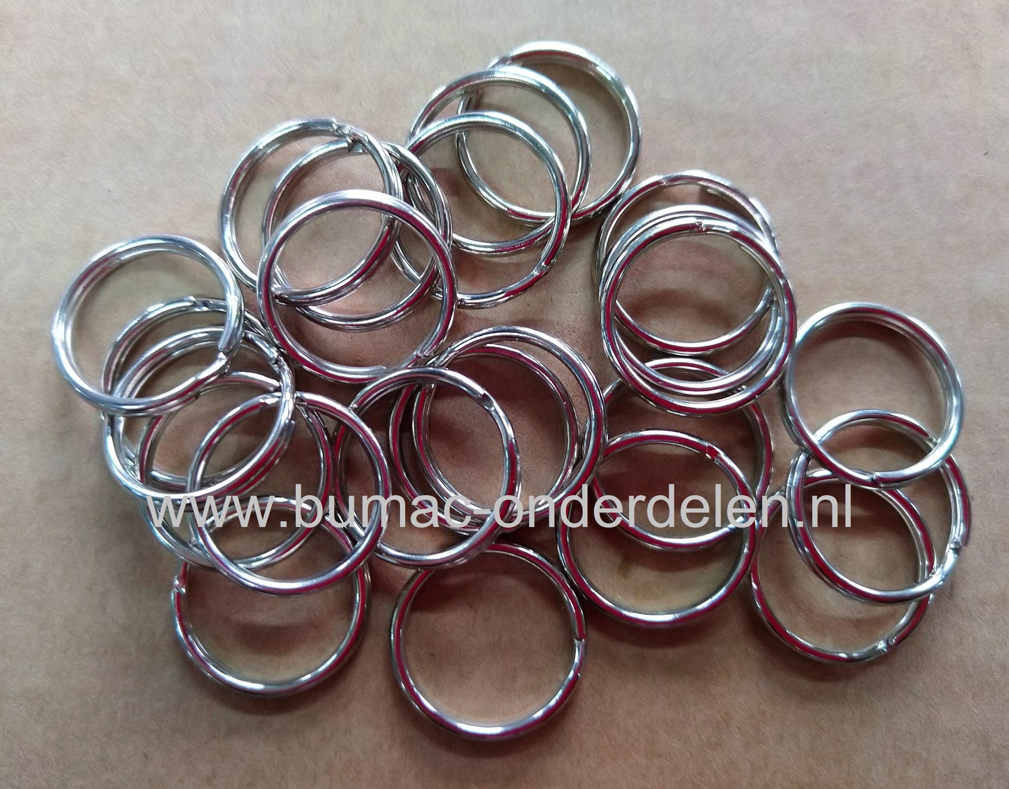 Sleutelring Ø 35 vernikkeld, Sleutelhangerring Ringen voor Sleutelhangers