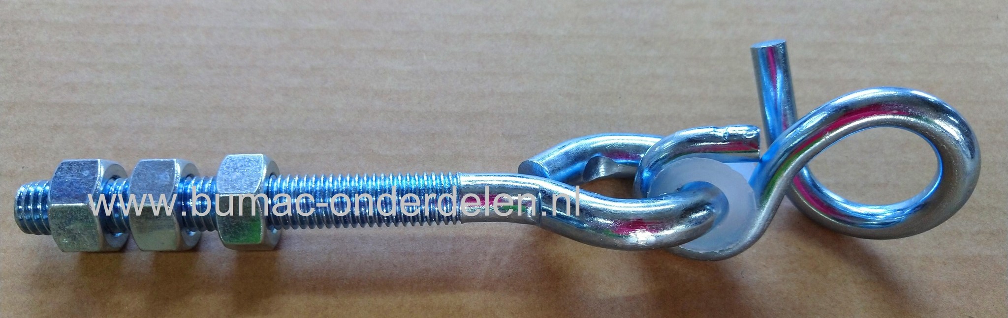 Spiraalhaak M12 180mm Verzinkt metrisch schroefdraad met moeren en kunststof bus  Bevestigingshaak kan gebruikt worden om zware voorwerpen op te hangen Veiligheidshaak,  Schommelhaak, Krulhaak,  taalkabels, Schalmketting, Touwen, Schommel Industrie Werkpl