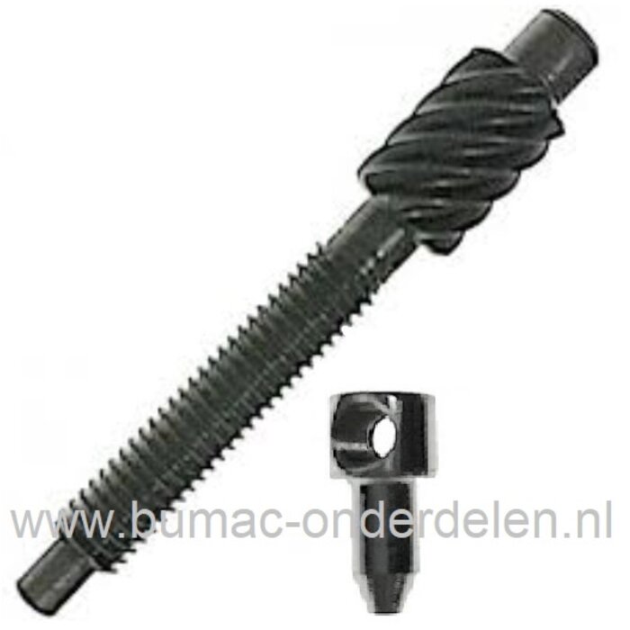 Spanbout met Nok voor Dolmar PS222TH, PS 350 en Makita DCS230T Kettingzaag, Kettingspanner voor spannen van de zaagketting, Ketting Spanner DOLMAR, MAKITA Motorzaag PS-222-TH, DCS-230-T