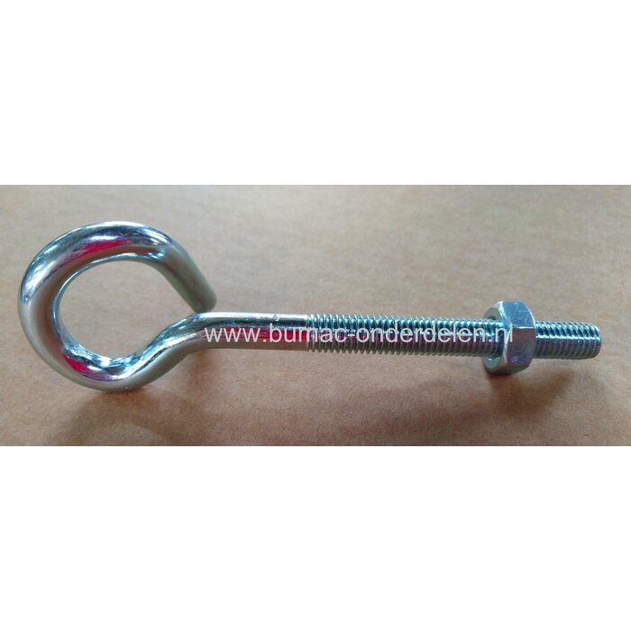 Plafondhaak M12 lengte 160mm Verzinkt Metrisch Schroefdraad met Moer  Een Haak in je plafond kan o.a. ook handig zijn om plantmanden, papieren lantaarns, wandlampen met een stekker of ander hangend decor aan op te hangen.  Staalkabels, Schalmketting, To