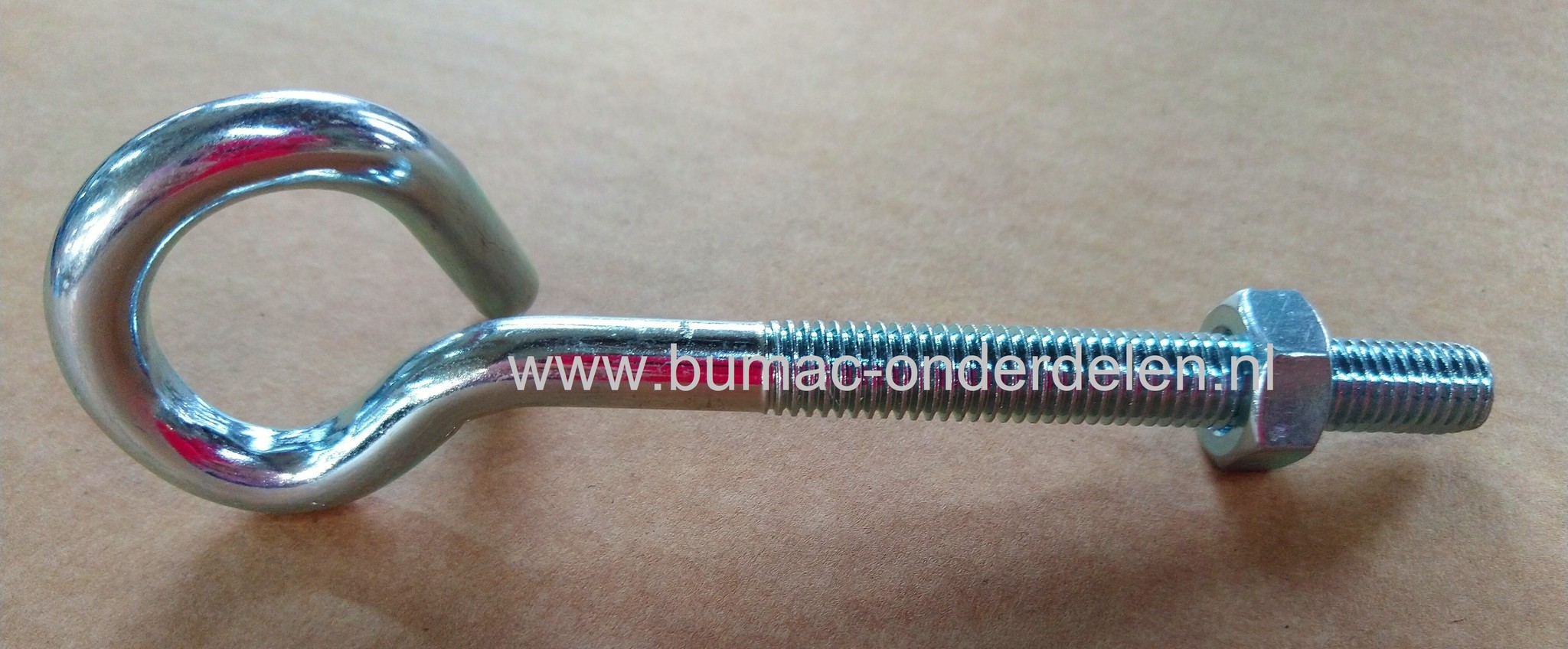 Plafondhaak M12 lengte 160mm Verzinkt Metrisch Schroefdraad met Moer  Een Haak in je plafond kan o.a. ook handig zijn om plantmanden, papieren lantaarns, wandlampen met een stekker of ander hangend decor aan op te hangen.  Staalkabels, Schalmketting, To